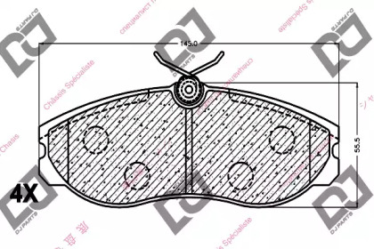 Комплект тормозных колодок DJ PARTS BP1089